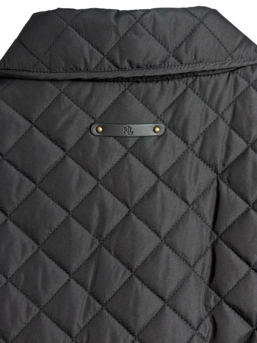 NWT Lauren Ralph Lauren Black Label Quilted Snap Front Barn Jacket • Black • L - Picture 6 of 15